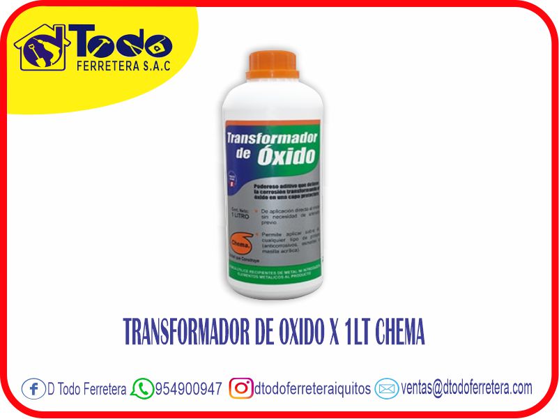 TRANSFORMADOR DE OXIDO X 1LT CHEMA